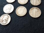 10 Mixed Silver Quarters: Washington, Barber, Liberty