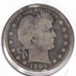 1895 Philly Silver Barber Quarter Coin