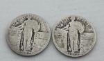 2 Barber Quarters - 1926 & 1927 - 90% Silver