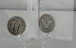 2 Barber Quarters - 1926 & 1927 - 90% Silver