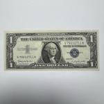 1957B Blue Seal Consecutive Pair $1 Silver Certificates