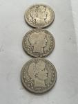 Set of 3 Barber Quarters