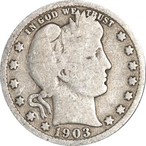 1903-S Barber Quarter Coin