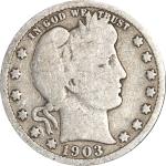 1903-S Barber Quarter Coin