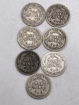 Lot of 7 Barber Dimes – P-D-S Mints
