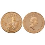 1987 U.K. Britannia Gold 4 Coin Set