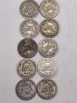 Barber Dimes Lot: 10 Coins 1899-1914 Mix