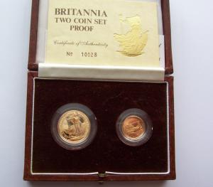 1987 Gold Britannia Proof 2-Coin Set
