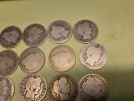 20 Silver Barber Quarters - 19 Barbers & 1 Seated