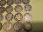 20 Silver Barber Quarters - 19 Barbers & 1 Seated