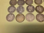20 Silver Barber Quarters - 19 Barbers & 1 Seated