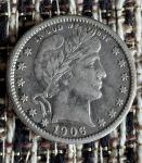 1906-O Silver Barber Quarter 25c