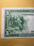 1914 $5 Federal Reserve Note Boston Blue Seal