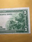 1914 $5 Federal Reserve Note Boston Blue Seal