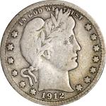 1912-S Barber Quarter Coin