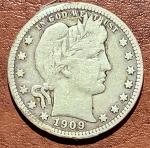 1909 Barber Quarter with Full Rims