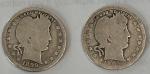 1899 & 1905 Barber Quarters 90% Silver Set