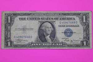 1935 Blue Seal $1 Silver Certificate Bill