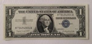 1957A $1 Silver Certificate Blue Seal Note