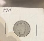 1911 Barber Silver Dime - 10 Cents