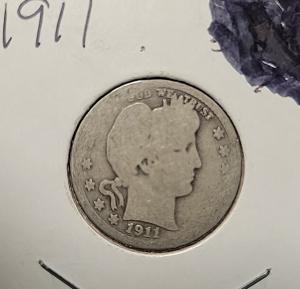 1911 Barber Quarter 25C - Unique Collectible
