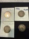 Set of 4 Barber Quarters - 90% Silver Collection
