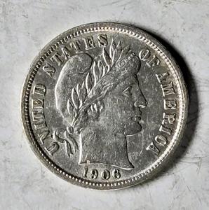 1906-P Barber Silver Dime - Great Historical Coin!