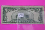 1953 $5 Blue Seal Silver Certificate Bill