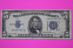 1934 D $5 Silver Certificate Blue Seal Note