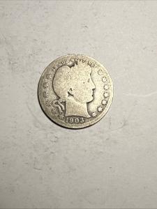 1903-O Barber Quarter - 90% Silver Coin