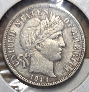 1914 Barber Dime with Stunning Eye Appeal