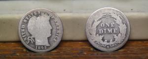 1892-S Barber Liberty Head Silver Dime