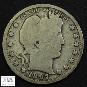 1897 S Barber Silver Quarter - Rare Find!
