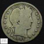 1897 S Barber Silver Quarter - Rare Find!