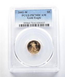 2002-W $5 American Gold Eagle Coin - 1/10 Oz