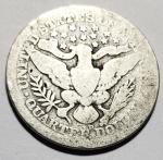 1908-D Silver Barber Quarter Coin
