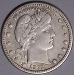 1912 S Barber Silver Quarter