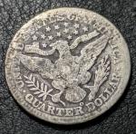 1901-O Silver Barber Quarter Coin - Semi Key Date