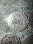 Set of 6 Barber Dimes 90% Silver Coins