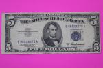 1953 $5 Silver Certificate Blue Seal Bill