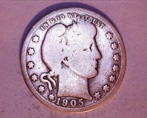 1905 Barber Quarter 25C - Classic Collectible Coin