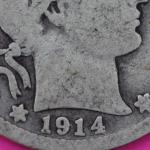 1914-S Barber Liberty Silver Quarter - Rare Find