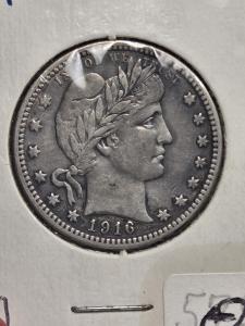 1916-D Barber Quarter - 25 Cents