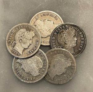 Barber Dimes Lot - 90% Silver - Choose Quantity