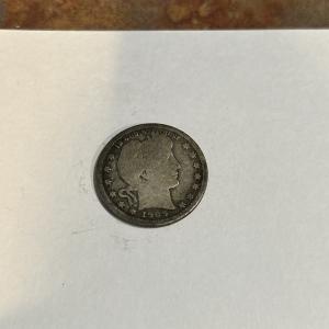 1909 Barber Quarter - Silver Collectible Coin