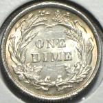 1898 Barber Dime 90% Silver Coin – Beautifully Toned