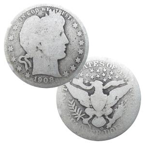 $1 Face Value 90% Silver Barber Quarters