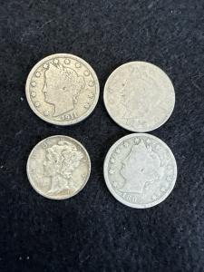 1910 Barber Quarter Silver Coin - 25C