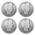 $1 Face Value 90% Silver Barber Quarters