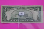 1953 Blue Seal $5 Silver Certificate Note